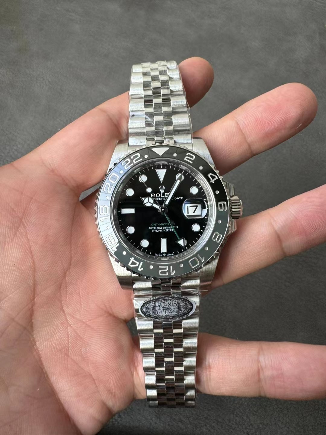 ロレックス GMTマスター II 126710GRNRジュビリーブレス ブラック×グレーベゼル|CLEANファクトリー Cal.3285【スーパークローン】
