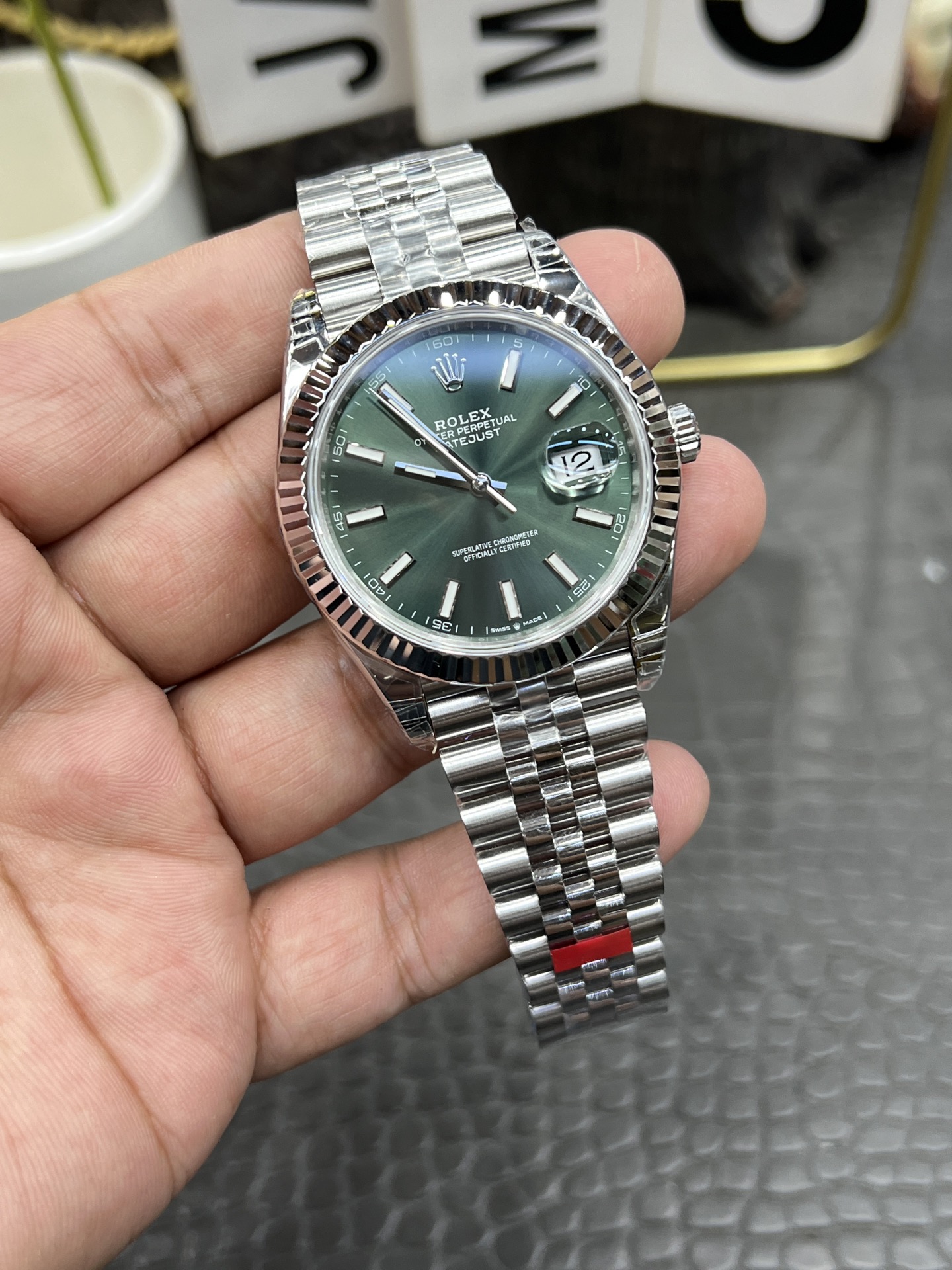 【VS工場】ロレックス デイトジャスト 126334 グリーン (丹東3255) スーパークローン - 画像 (9)