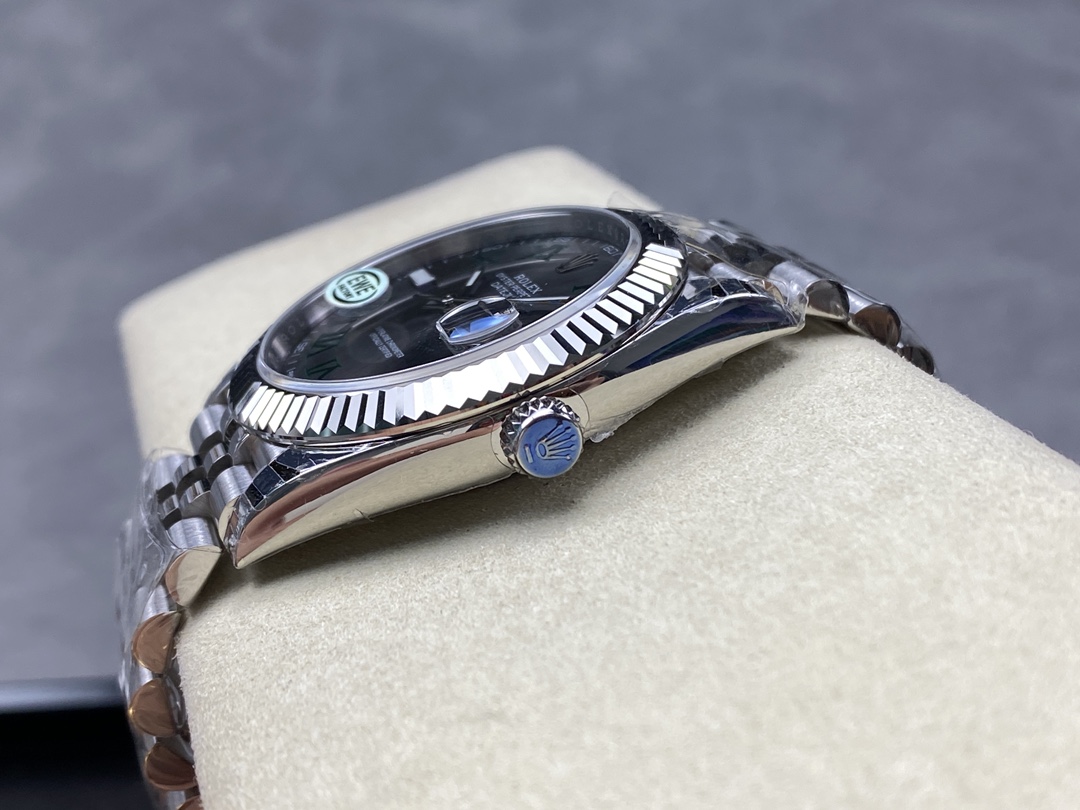 【EWE工場】ロレックス デイトジャスト 126334 グリーンローマ(Cal.3255) スーパークローン - 画像 (4)