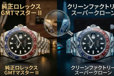 究極の科学的鑑定ガイド：ロレックス GMTマスターII ペプシ（正規品 対 クリーンファクトリー バージョン3）